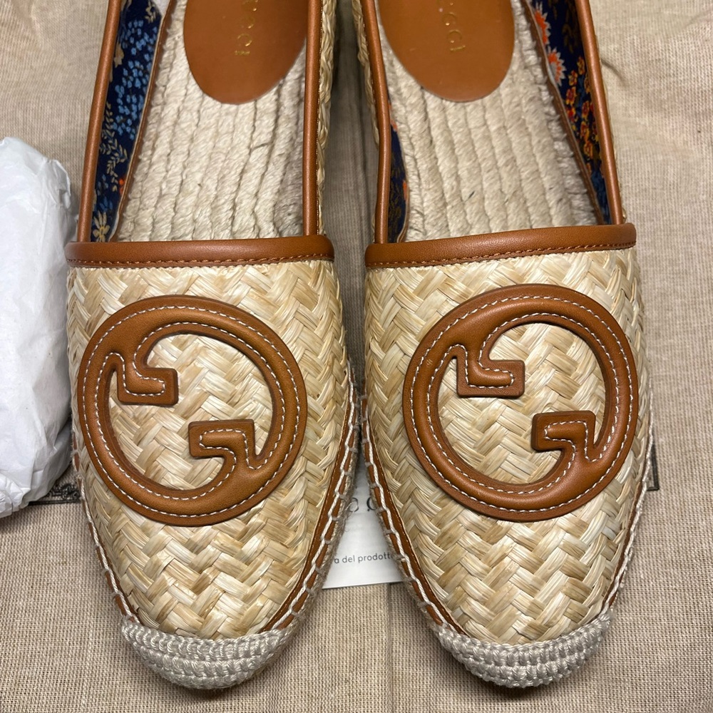 Gucci Natural Tan Straw Espadrilles - Picture 13 of 14